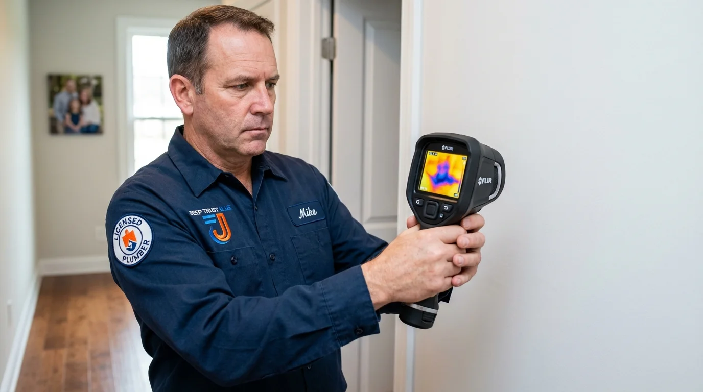 Thermal imaging leak detection by Johns Plumbing LLC in Woodlawn